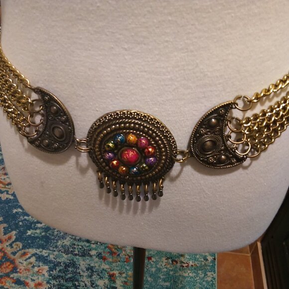Womens ? Gorgeous Vintage Bohemian Multi Colored Intricately Detailed Belt ? main image 12